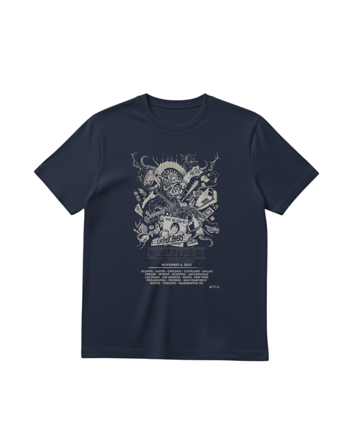 Stranger Things Half Sleeve Tees